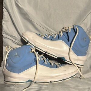 Jordan Blue and White High-Top Sneakers